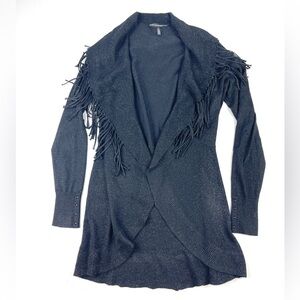 Women’s White House Black Market Long Black Cardigan Size Medium